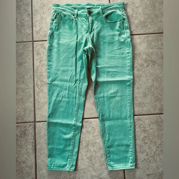 🌟 GAP- Super Skinny Ankle Mint Green Jeans- Size 12 - Picture 3 of 10